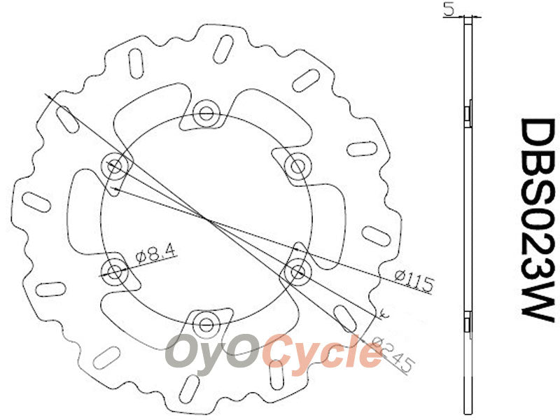 Brake Discs for 98-03 Yamaha YZF-R1 #OYO87903472