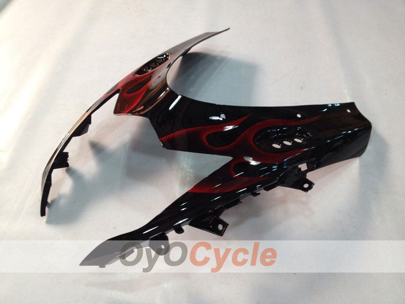 Injection Fairing kit for 11-26 GSX R600 - Red, Black - Flame #OYO87901684
