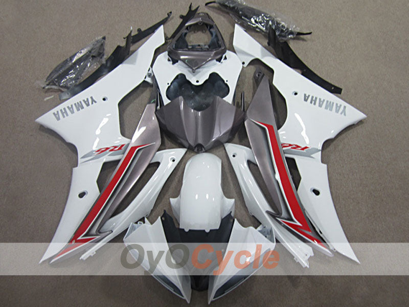 Injection Fairing kit for 08-16 YZF-R6 - Red, White, Grey - Factory Style #OYO87904740