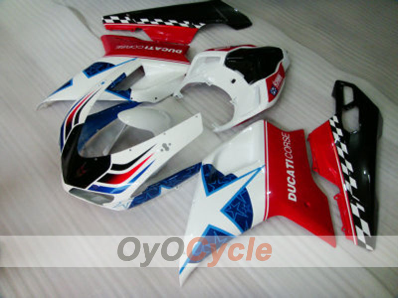 Injection Fairing kit for 09-11 Ducati 1198 - Red, White - Factory Style #OYO87902339 Secondary image