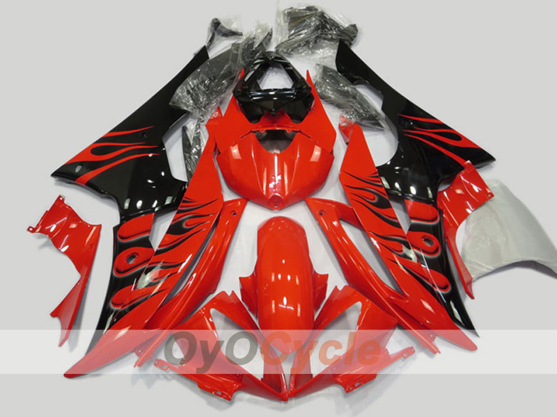 Injection Fairing kit for 08-16 YZF-R6 - Red, Black - Factory Style #OYO87904745