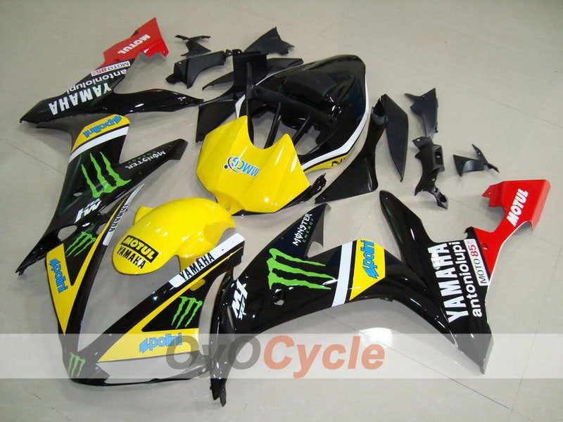 Injection Fairing kit for 04-06 YZF-R1 - Yellow, Black - Monster, MOTUL #OYO87900832 Main image