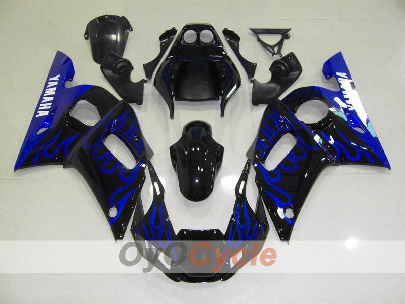 Injection Fairing kit for 98-02 YZF-R6 - Blue, Black - Flame #OYO87900988