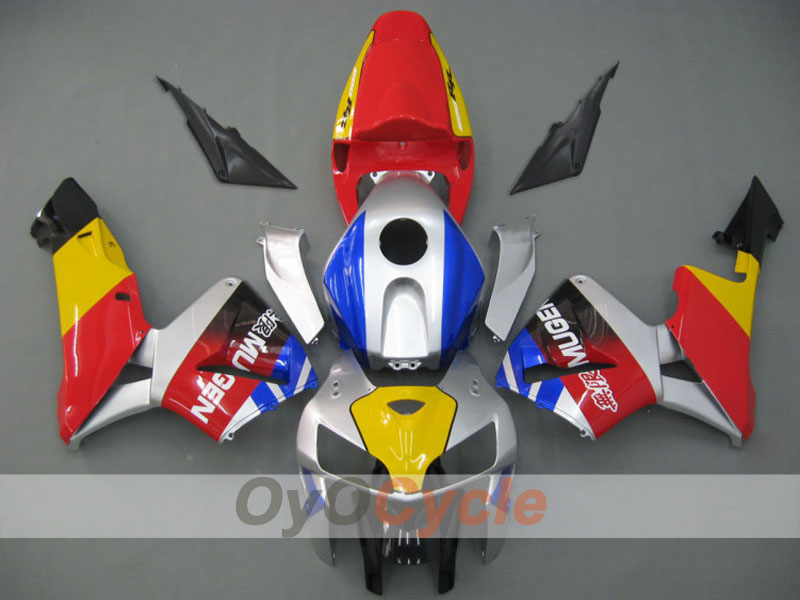 Injection Fairing kit for 05-06 CBR600RR - Red, Silver - Mugen #OYO87900272