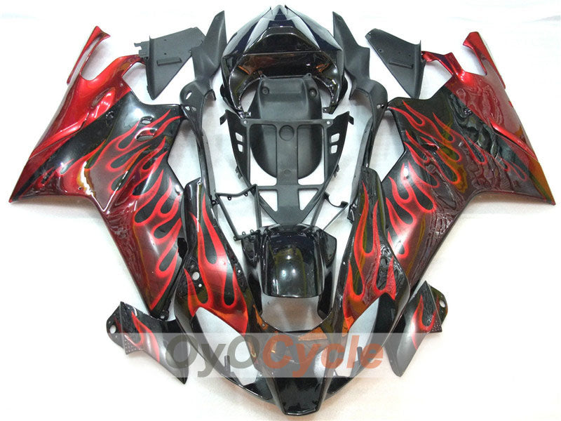 Fairing kit for 03-06 Aprilia RSV1000R - Red, Black - Flame #OYO87902411 Main image
