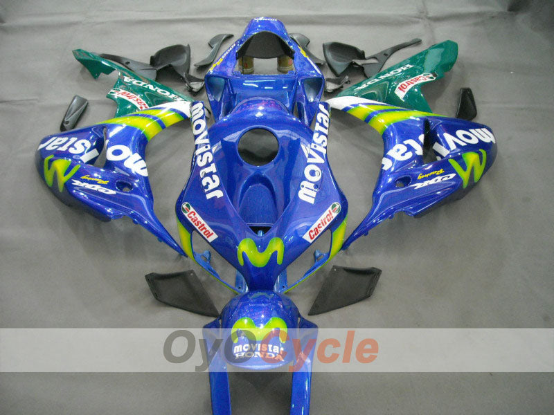 Injection Fairing kit for 06-07 CBR1000RR - Yellow, Blue - Movistar #OYO87900619