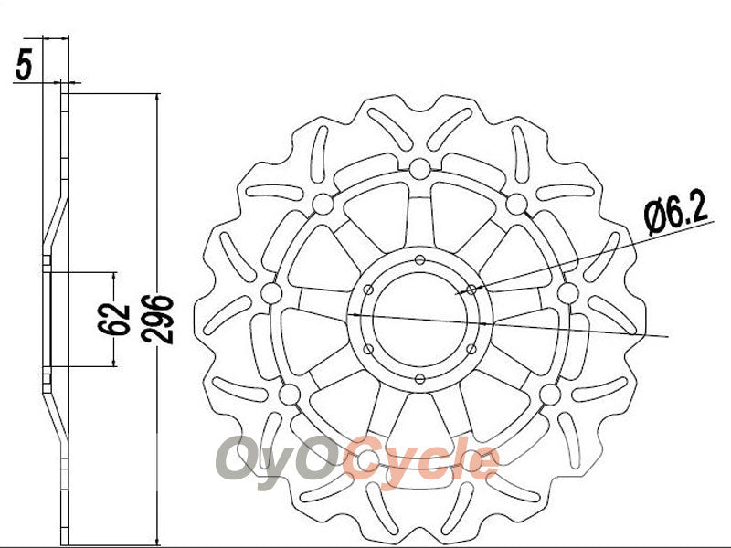 Brake Discs for 99-00 Honda CBR600 F4 #OYO87903414