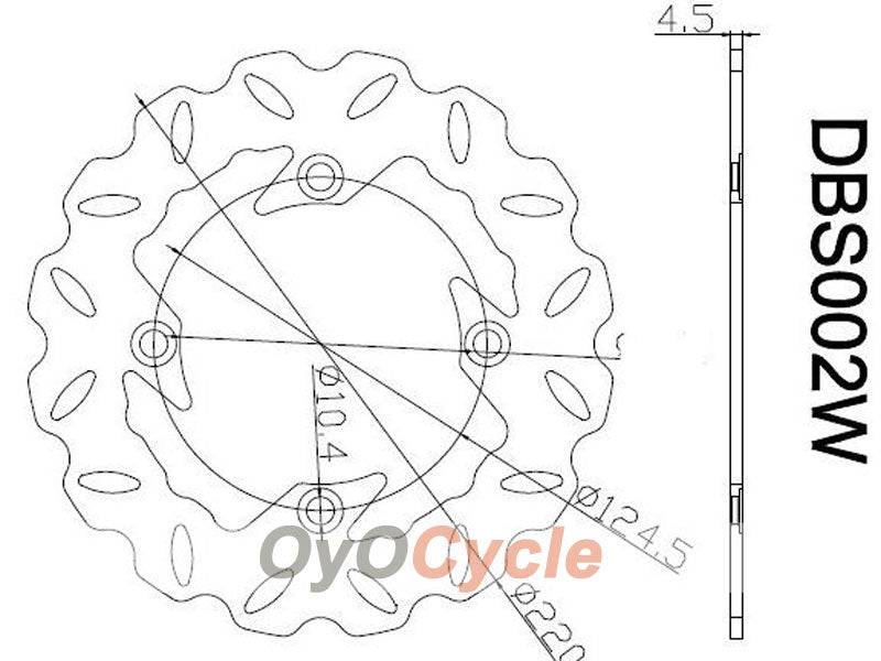 Brake Discs for 99-00 Honda CBR600 F4 #OYO87903414