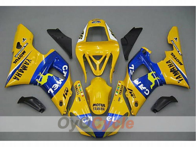 Injection Fairing kit for 00-01 YZF-R1 - Yellow, Blue - Camel #OYO87900758 Main image