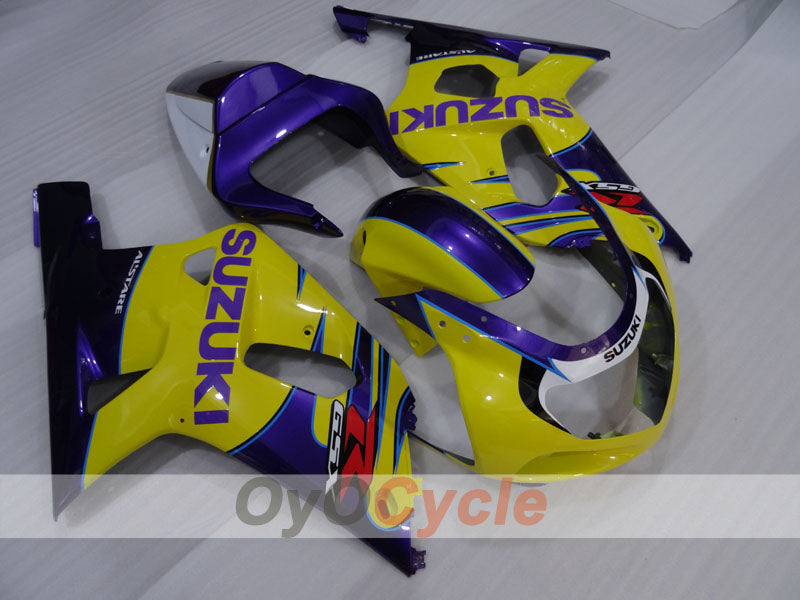 Injection Fairing kit for 00-03 GSX R750 - Yellow, Purple - Factory Style, Customize #OYO87905135 Main image