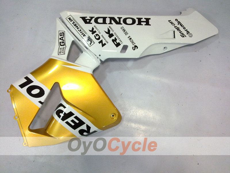 Injection Fairing kit for 03-04 CBR600RR - White, Gold - Repsol #OYO87902563