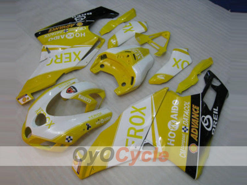 Injection Fairing kit for 05-06 Ducati 749 - Yellow, White - Xerox #OYO87902164