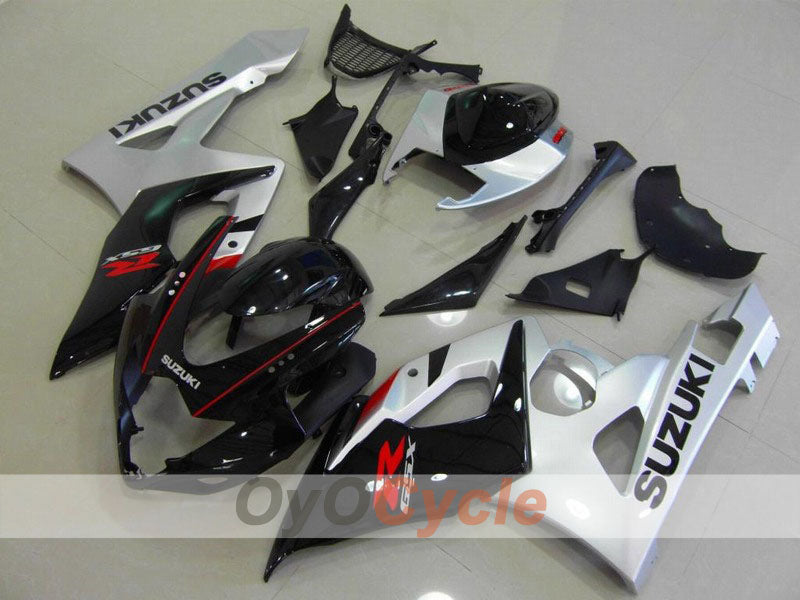 Injection Fairing kit for 05-06 GSX R1000 - Black, Silver - Factory Style #OYO87901997 Main image