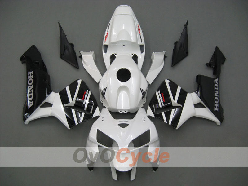 Injection Fairing kit for 05-06 CBR600RR - White, Black - Factory Style #OYO87900287 Main image