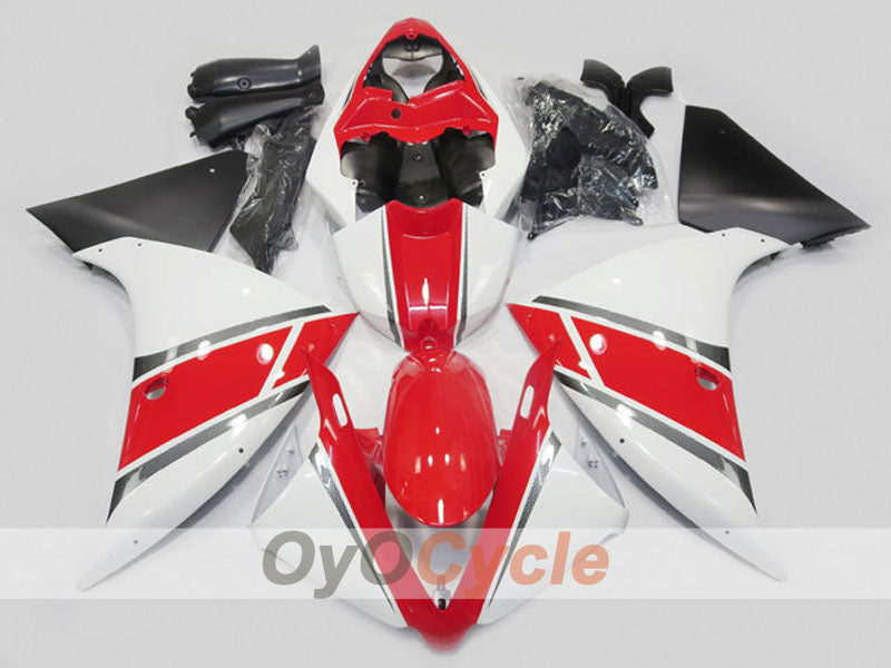 Injection Fairing kit for 12-14 YZF-R1 - Red, White - Factory Style #OYO87904724