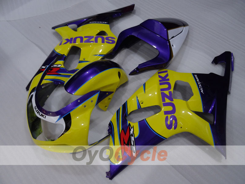 Injection Fairing kit for 01-03 GSX R600 - Yellow, Purple - Factory Style #OYO87905080