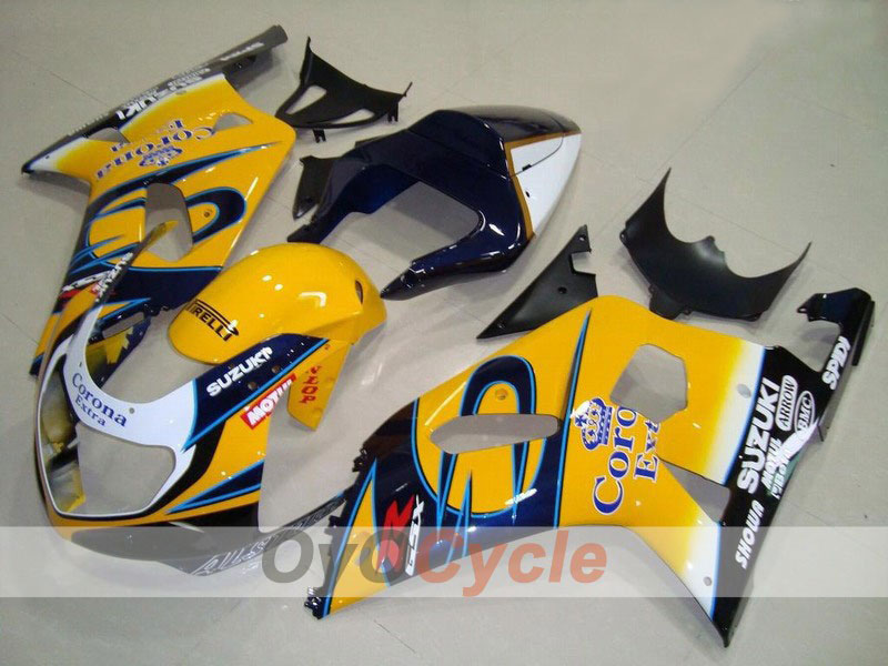 Injection Fairing kit for 00-03 GSX R750 - Yellow, Black - Corona #OYO87901017