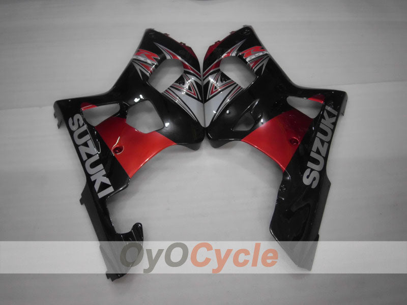 Injection Fairing kit for 01-03 GSX R600 - Red, Black - Factory Style #OYO87901069
