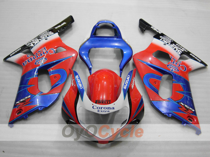 Injection Fairing kit for 01-03 GSX R600 - Red, Blue - Corona #OYO87901030