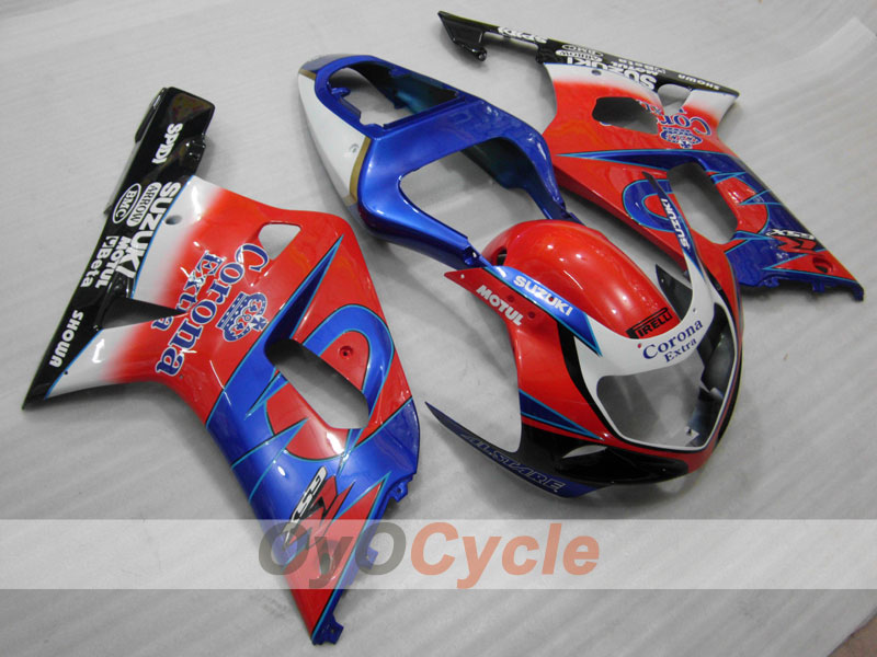 Injection Fairing kit for 01-03 GSX R600 - Red, Blue - Corona #OYO87901030