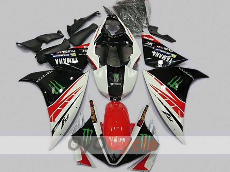 Injection Fairing kit for 12-14 YZF-R1 - Red, White, Black - Others #OYO87904726