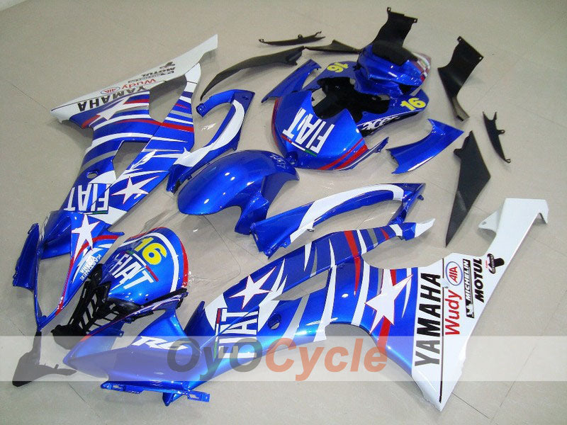 Injection Fairing kit for 08-16 YZF-R6 - Blue, White - FIAT #OYO87900956