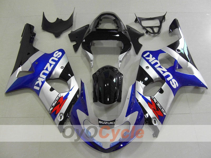 Injection Fairing kit for 00-02 GSX R1000 - Blue, Silver - Factory Style #OYO87901755 Main image