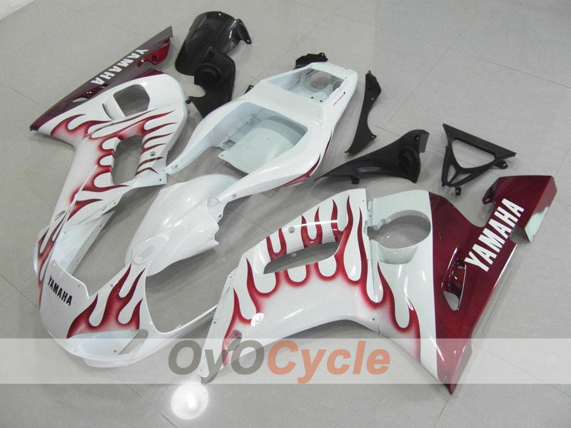 Injection Fairing kit for 98-02 YZF-R6 - Red, White - Flame #OYO87900989 Main image