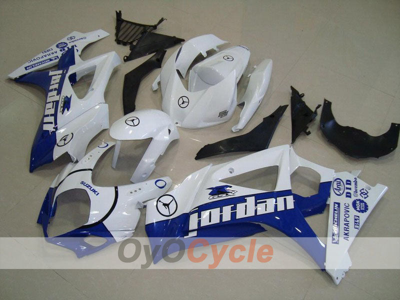 Injection Fairing kit for 07-08 GSX R1000 - Blue, White - Jordan #OYO87902103