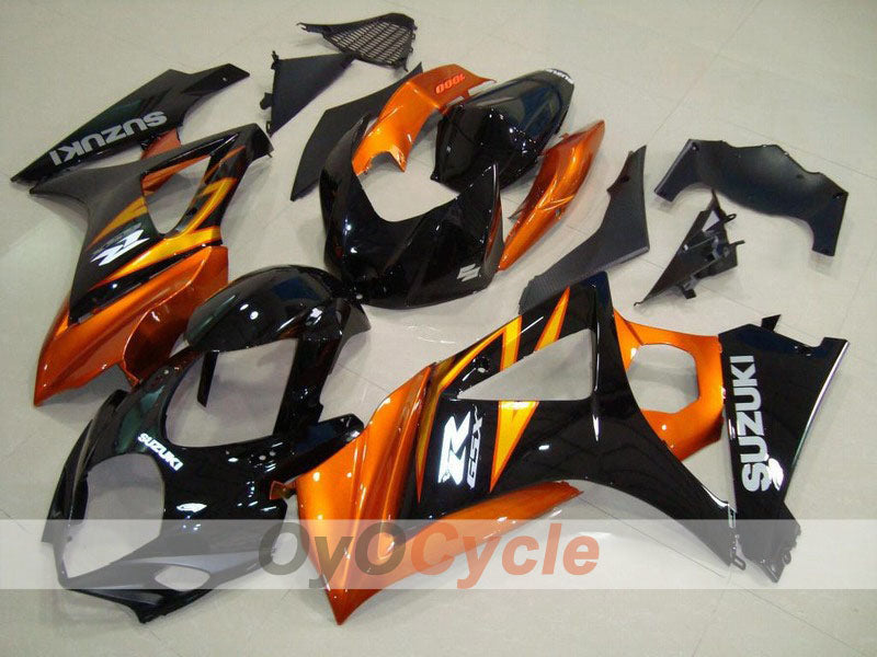 Injection Fairing kit for 07-08 GSX R1000 - Orange, Black - Factory Style #OYO87902114