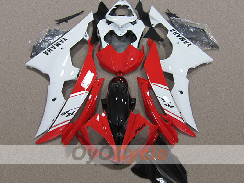 Injection Fairing kit for 08-16 YZF-R6 - Red, White - Factory Style #OYO87904738