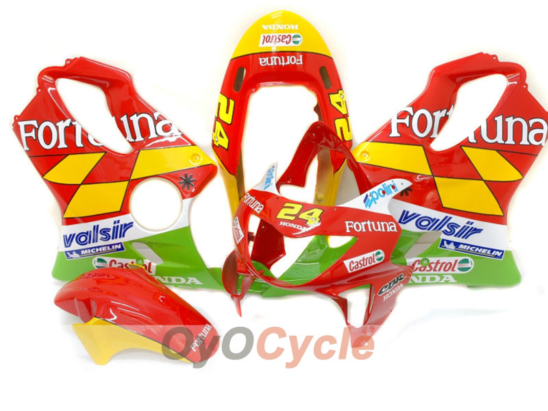 Injection Fairing kit for 99-00 CBR600F4 - Red, Yellow - Castrol #OYO87900112
