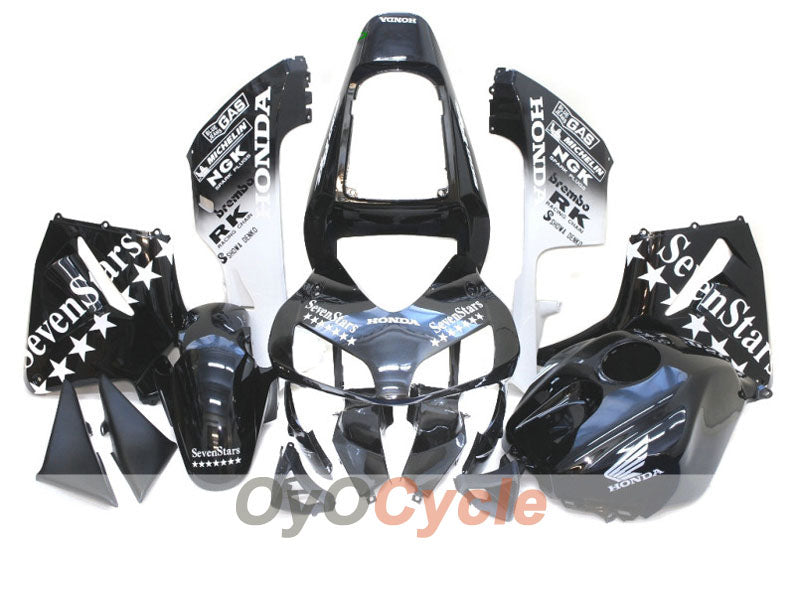 Injection Fairing kit for 03-04 CBR600RR - White, Black - SevenStars #OYO87902545 Main image