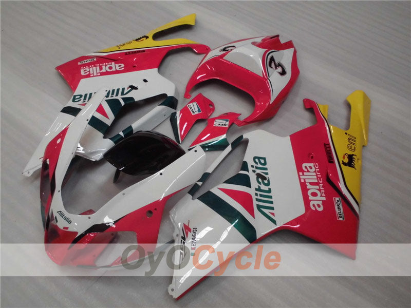 Fairing kit for 03-06 Aprilia RSV1000R - Red, White - Factory Style #OYO87902410