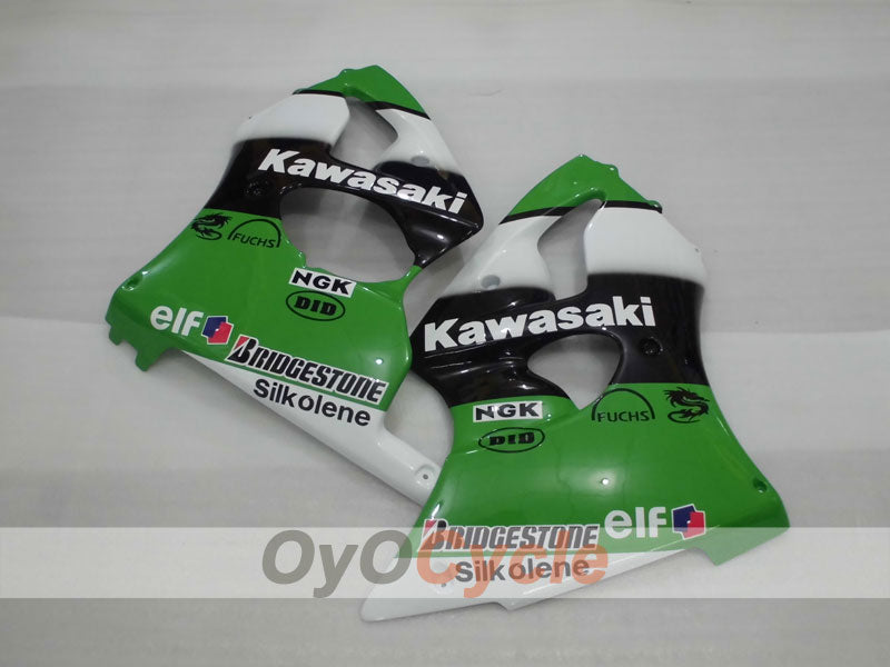 Injection Fairing kit for 00-02 NINJA ZX-6R - Green, Black - Nakano #OYO87901730
