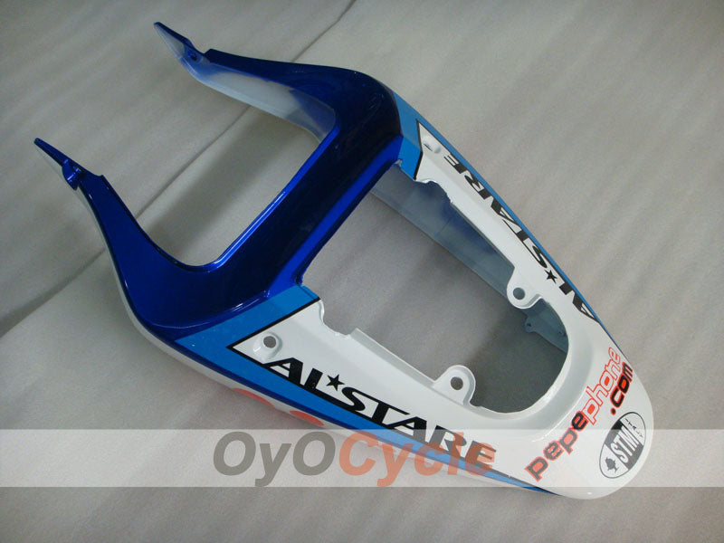 Injection Fairing kit for 00-02 GSX R1000 - Blue, White - Dark Dog, MOTUL #OYO87905215