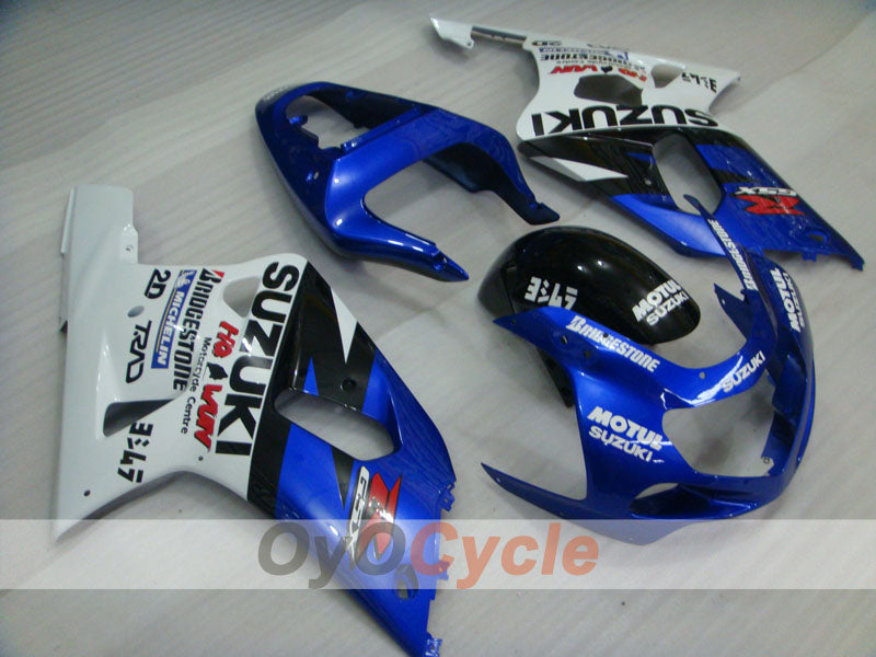 Injection Fairing kit for 01-03 GSX R600 - Blue, White - MOTUL #OYO87905087 Main image