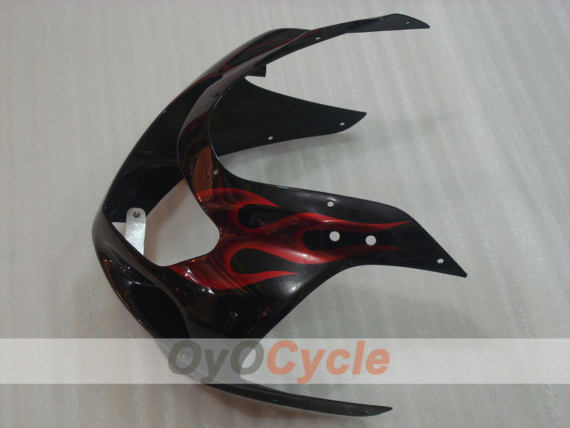 Injection Fairing kit for 00-02 GSX R1000 - Red, Black - Flame #OYO87901735