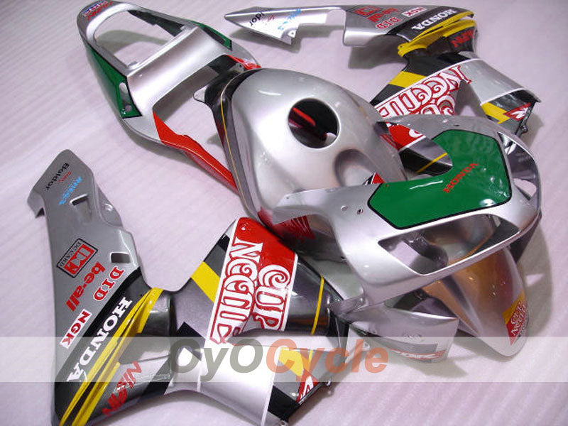 Injection Fairing kit for 03-04 CBR600RR - Red, Silver - Cup Needle #OYO87900223