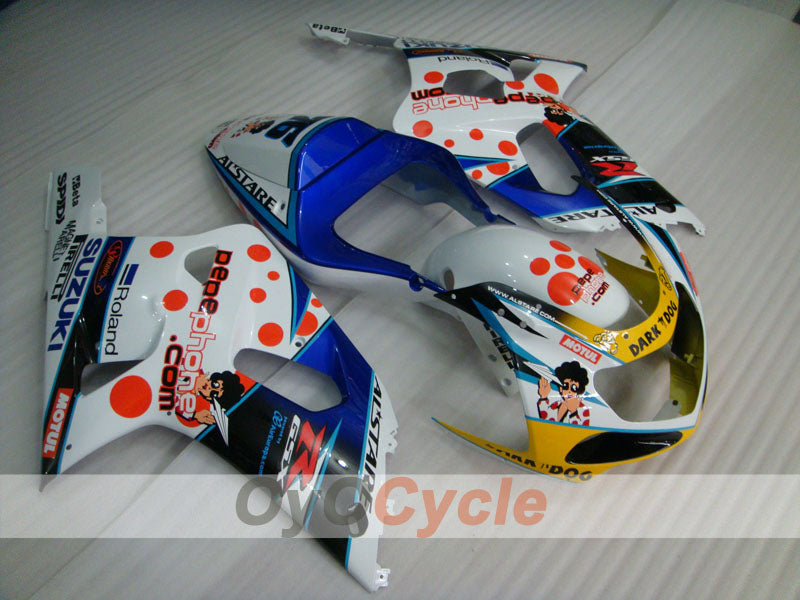 Injection Fairing kit for 00-02 GSX R1000 - Blue, White - Dark Dog, MOTUL #OYO87901723 Secondary image