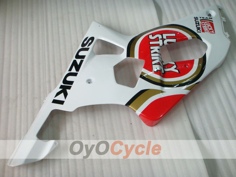 Injection Fairing kit for 00-03 GSX R750 - Red, White - Lucky Strike #OYO87901061