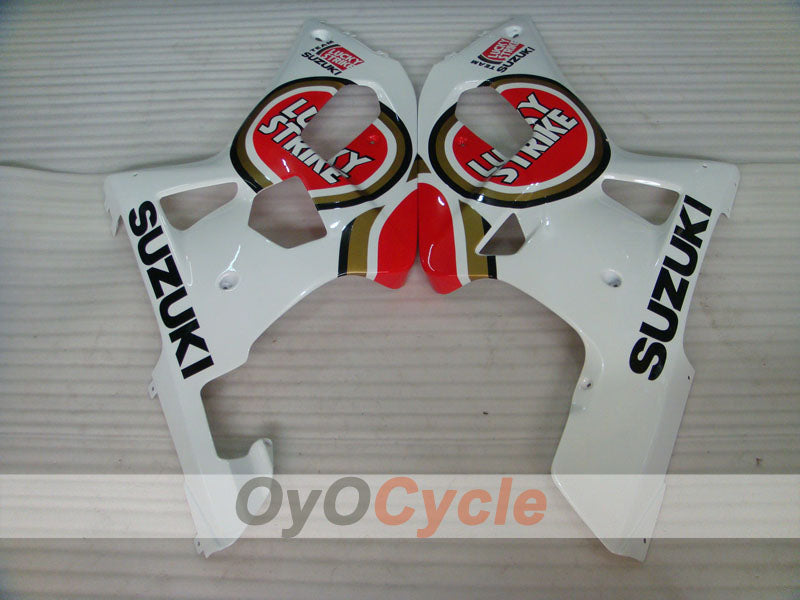 Injection Fairing kit for 00-03 GSX R750 - Red, White - Lucky Strike #OYO87901061