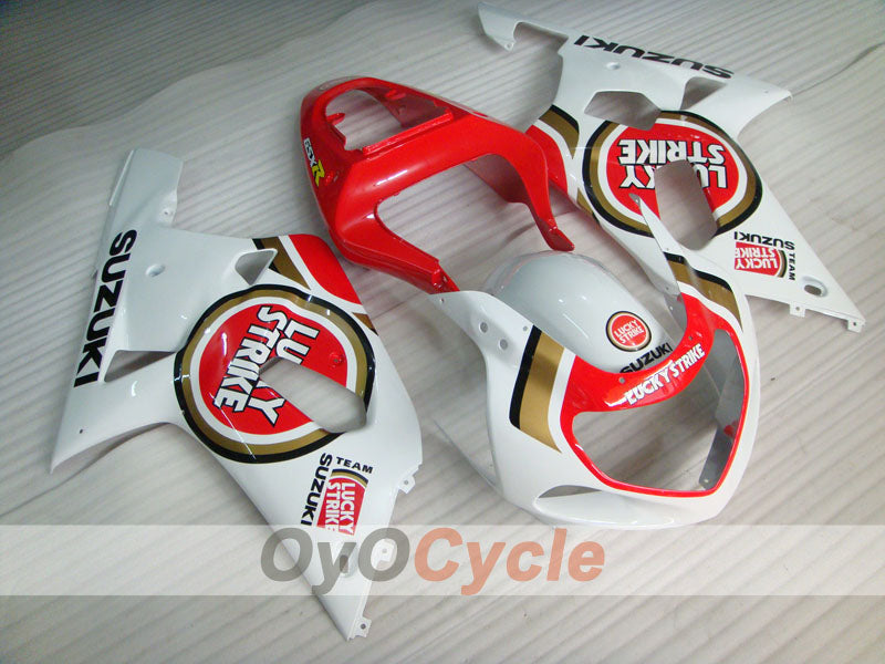 Injection Fairing kit for 00-02 GSX R1000 - Red, White - Lucky Strike #OYO87901738 Main image