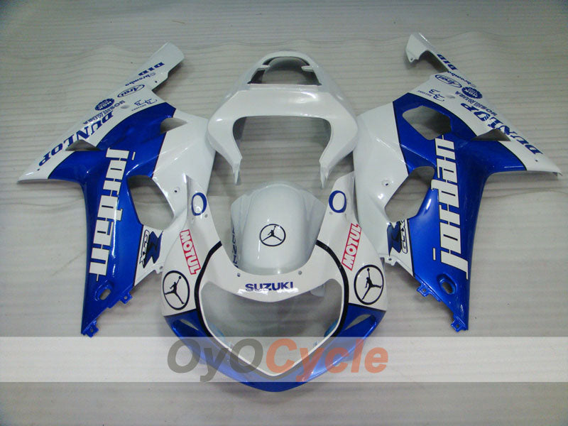 Injection Fairing kit for 00-02 GSX R1000 - Blue, White - DUNLOP #OYO87905226 Secondary image