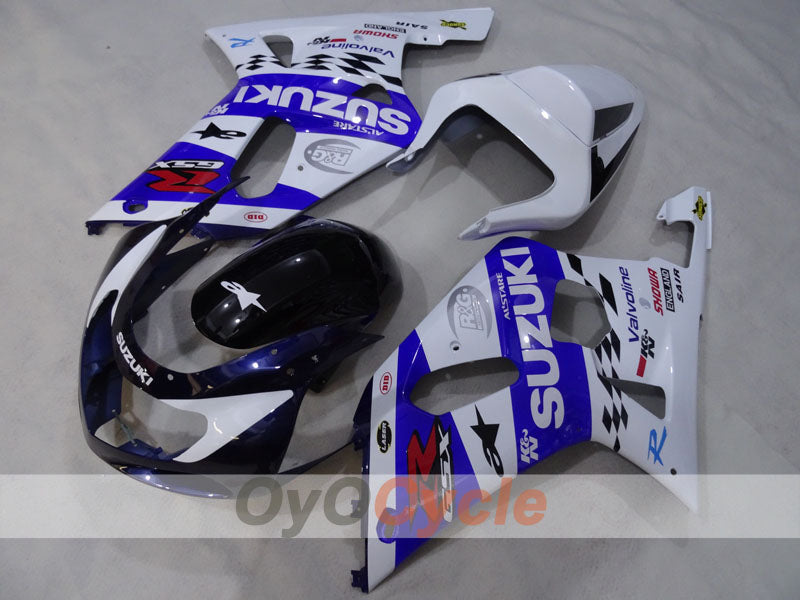 Injection Fairing kit for 00-03 GSX R750 - Blue, White - MICHELIN #OYO87905137 Secondary image