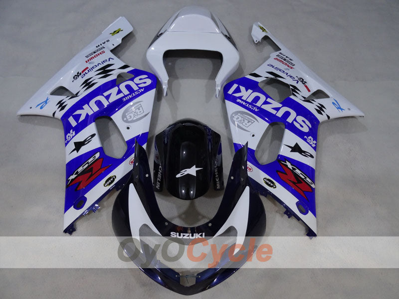Injection Fairing kit for 01-03 GSX R600 - Blue, White - MICHELIN #OYO87905082 Secondary image
