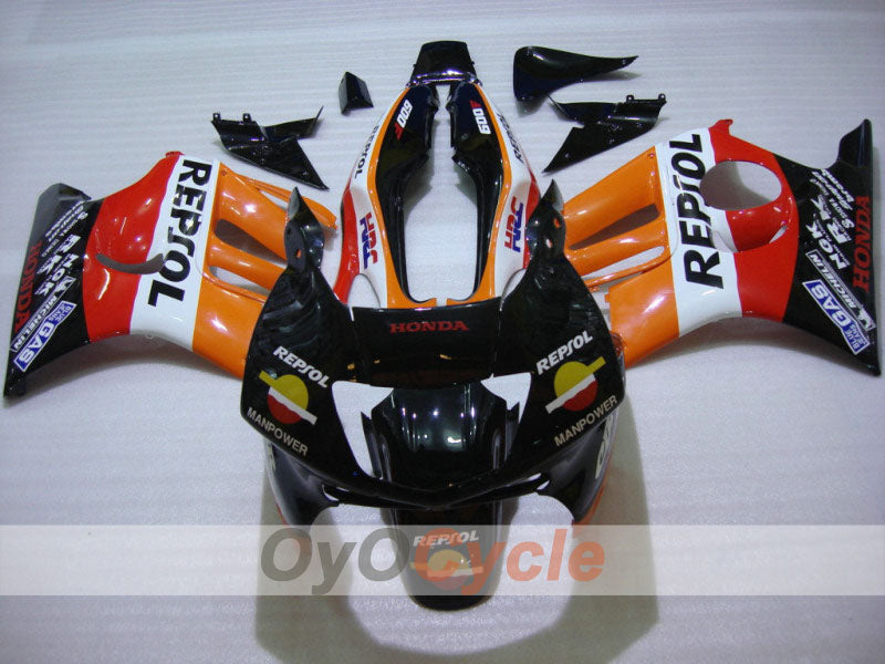Injection Fairing kit for 95-96 CBR600F3 - Orange, Black - Repsol #OYO87902761