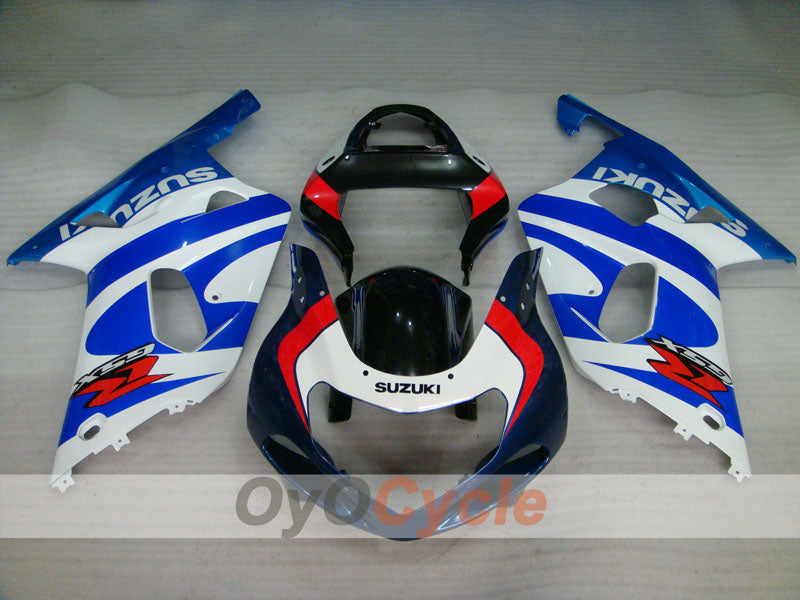 Injection Fairing kit for 00-03 GSX R750 - Blue, White - Factory Style #OYO87905123