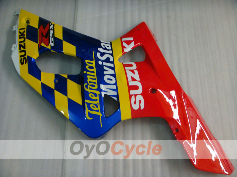 Injection Fairing kit for 01-03 GSX R600 - Red, Blue - Movistar #OYO87901062