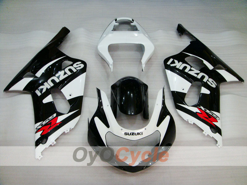 Injection Fairing kit for 00-03 GSX R750 - White, Black - Factory Style #OYO87901122